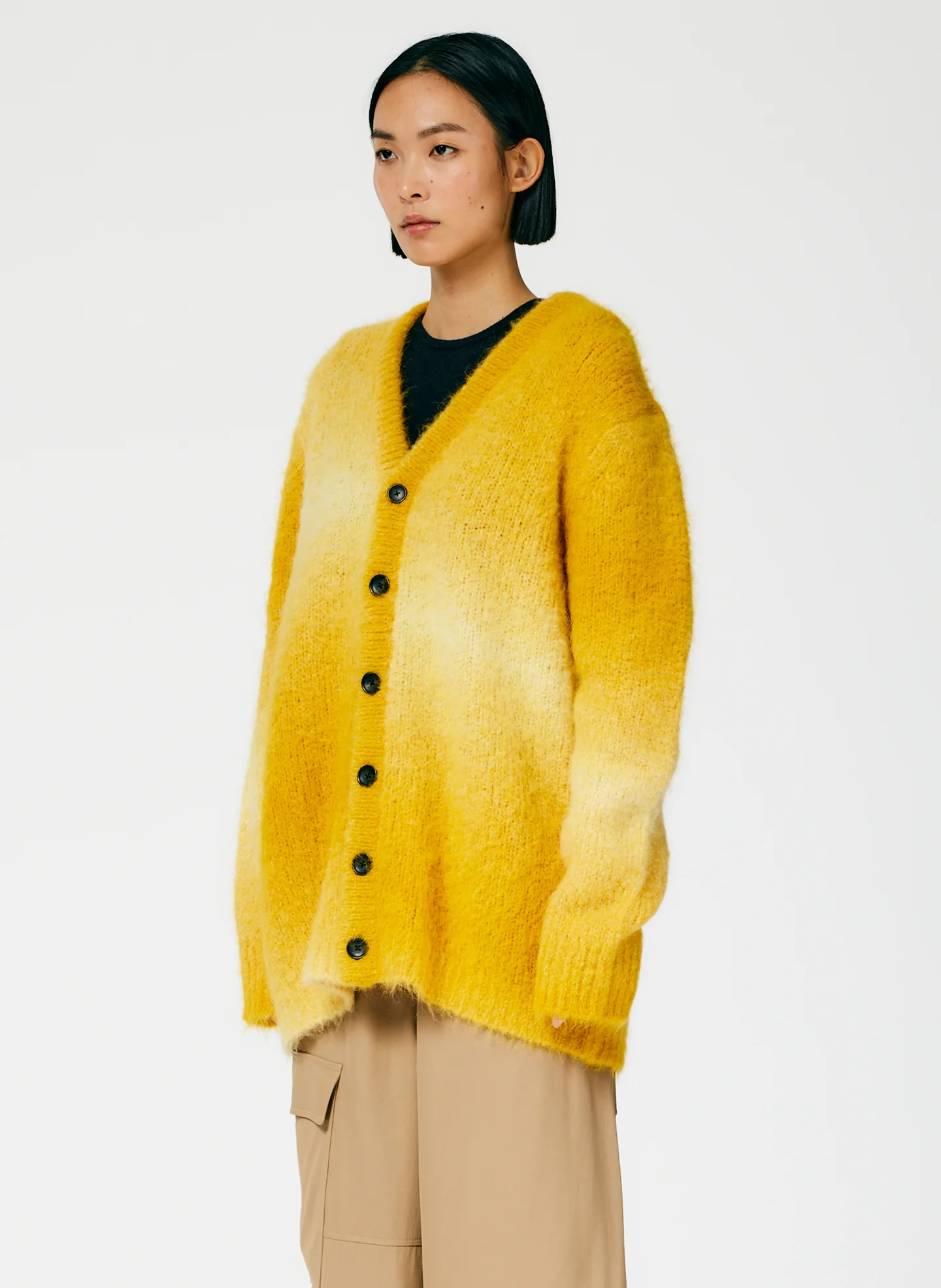 Ombre Superfine Alpaca Grandpa Cardigan - Image 3
