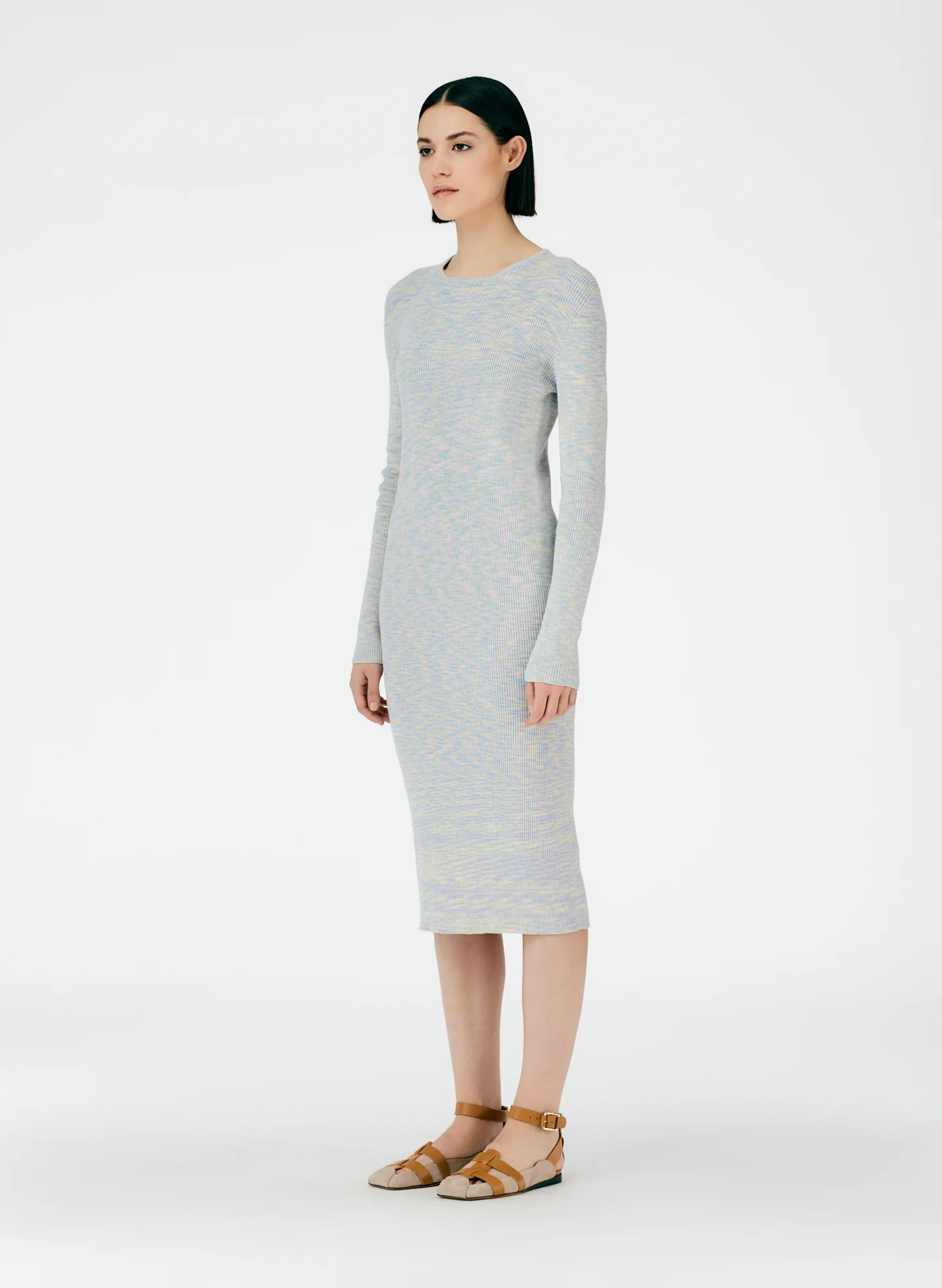 Printed Combed Cotton Crewneck Shift Dress - Image 3