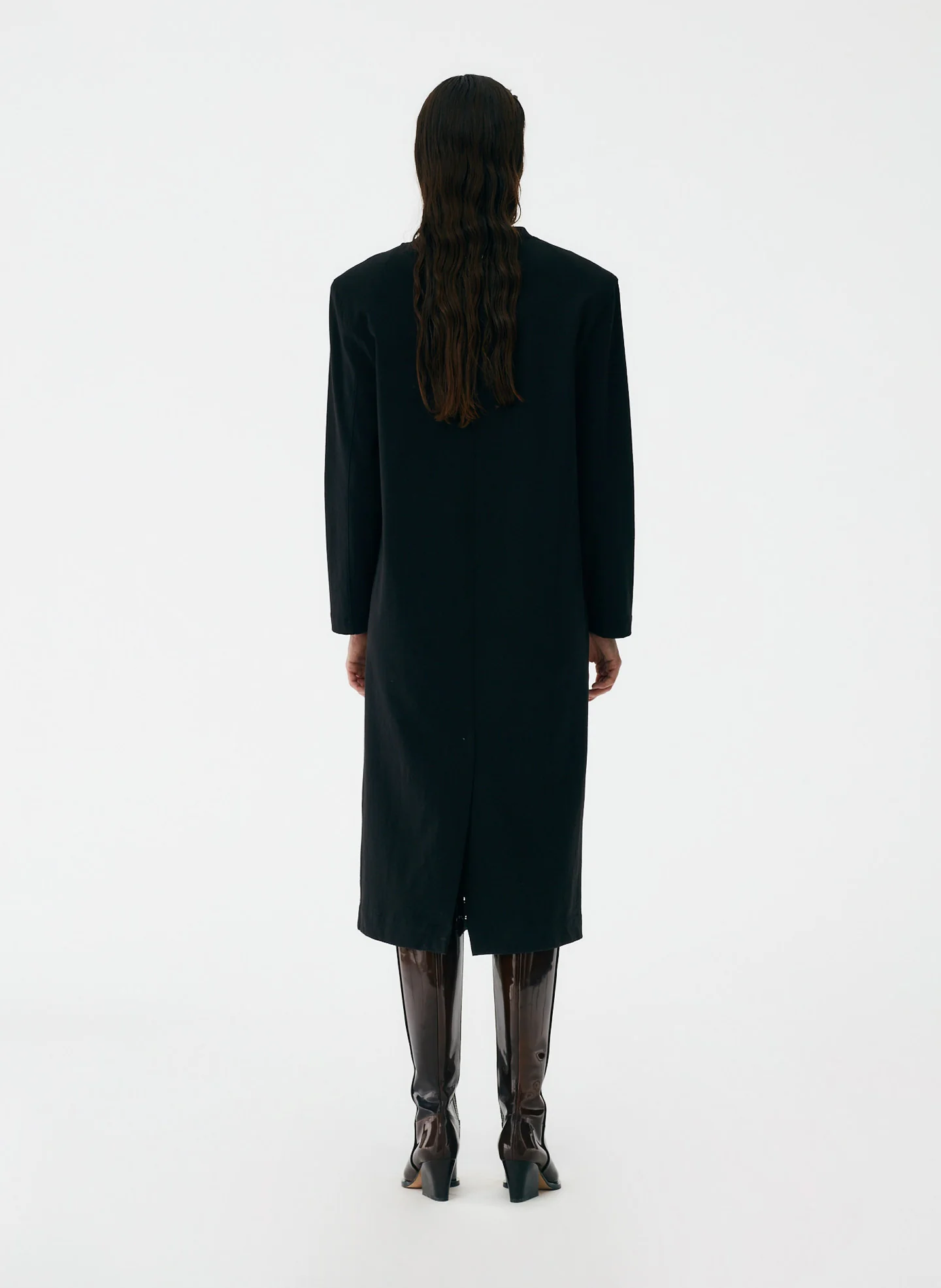 Punto Milano Long Sleeve Shoulder Pad T-Shirt Dress - Image 4