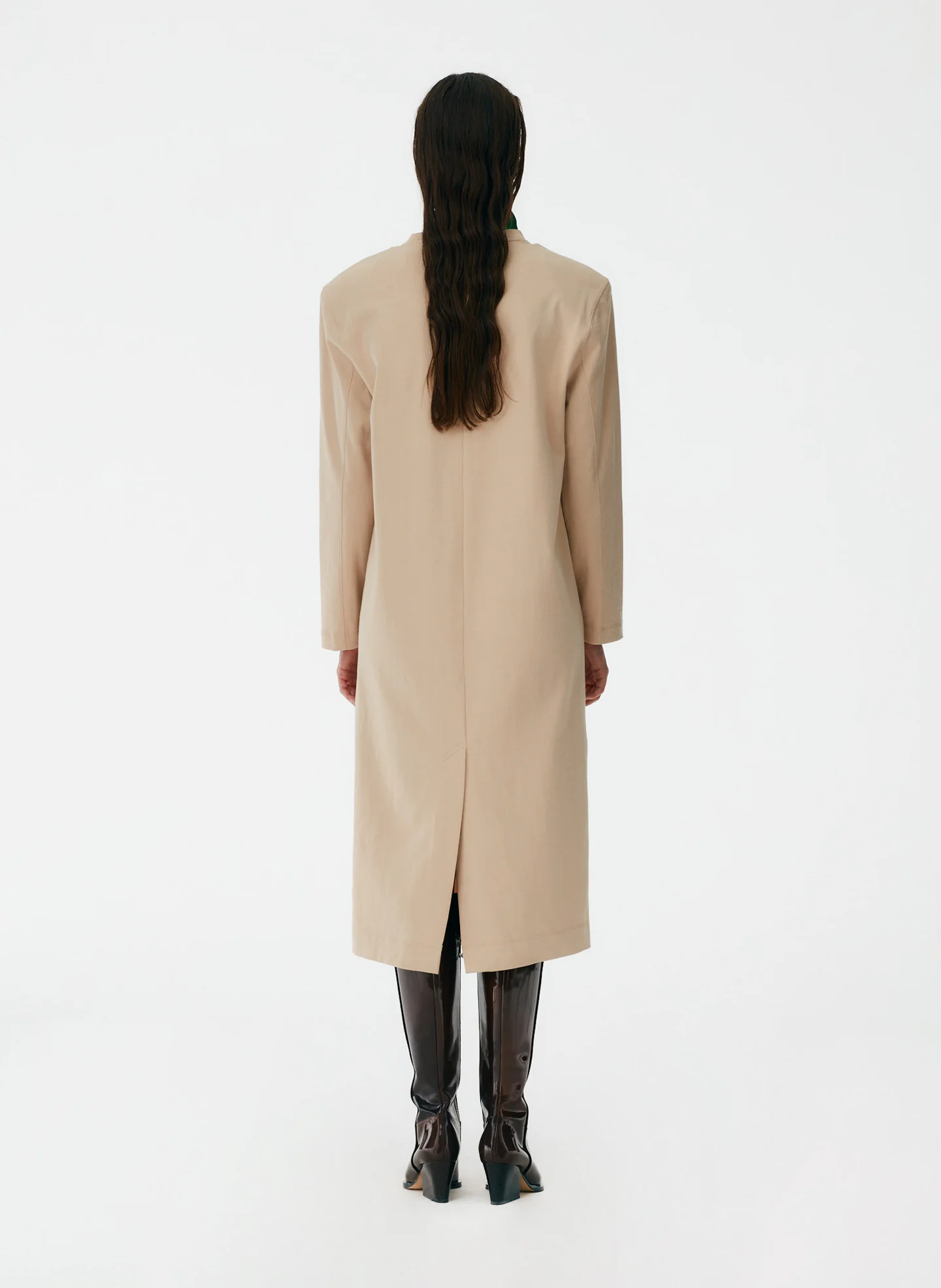 Punto Milano Long Sleeve Shoulder Pad T-Shirt Dress - Image 8