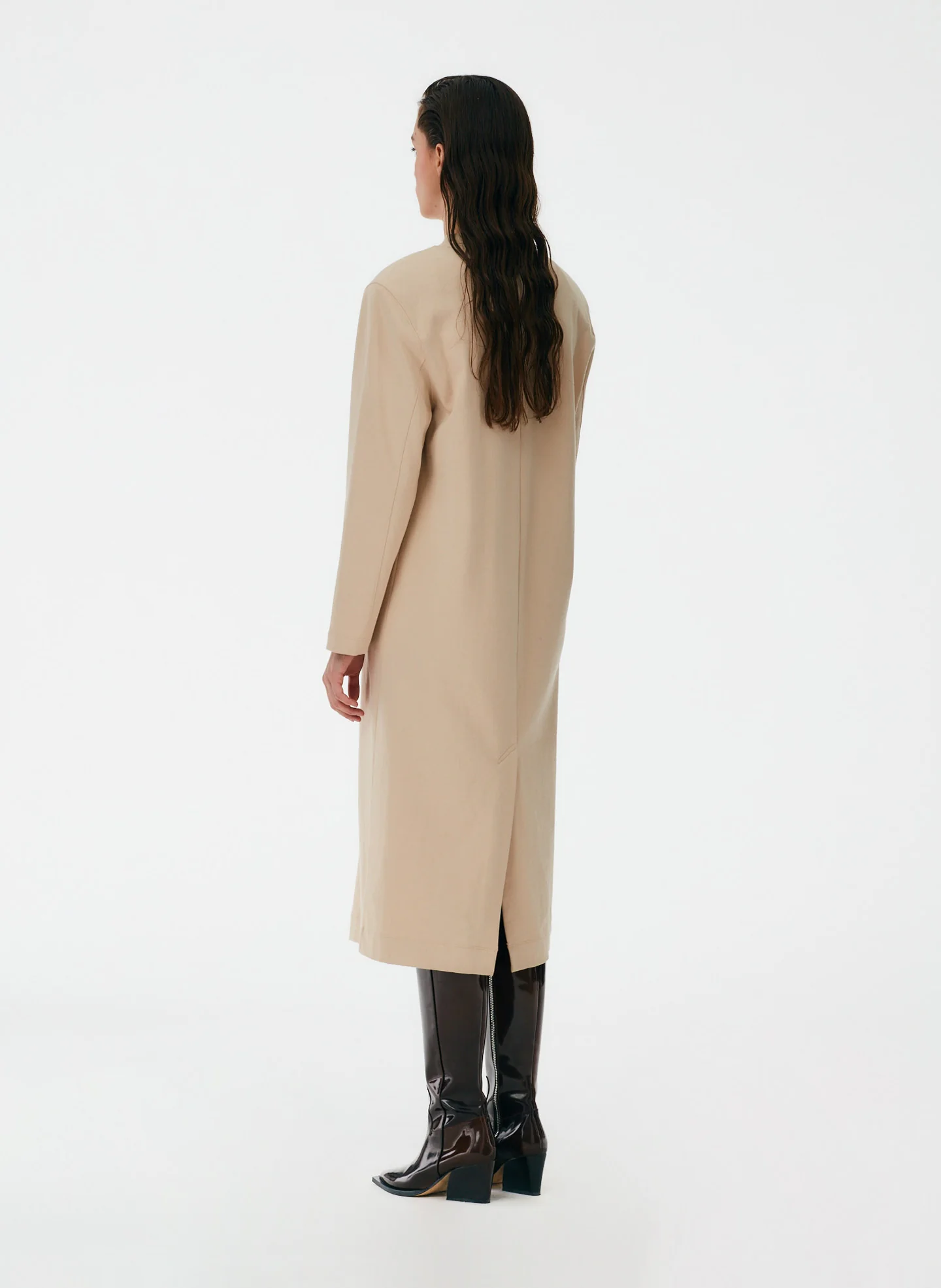 Punto Milano Long Sleeve Shoulder Pad T-Shirt Dress - Image 9