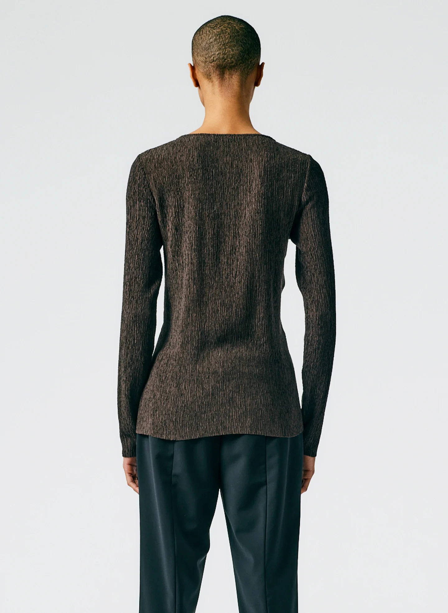 Sage Crinkle Lyocell Boatneck T-Shirt - Image 6