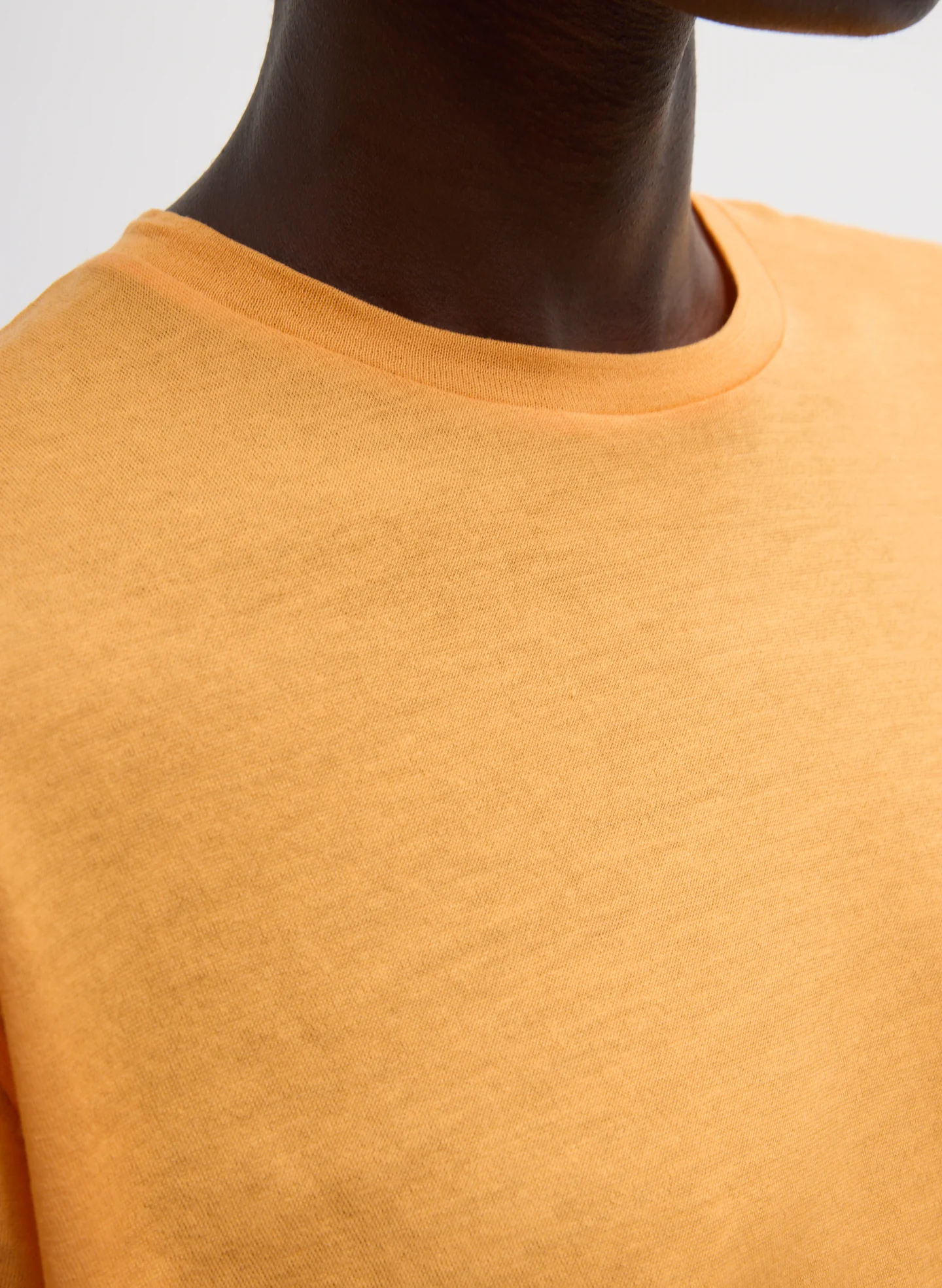 Sheer Crepe Knit Crewneck Unisex Long Sleeve T-Shirt - Image 6