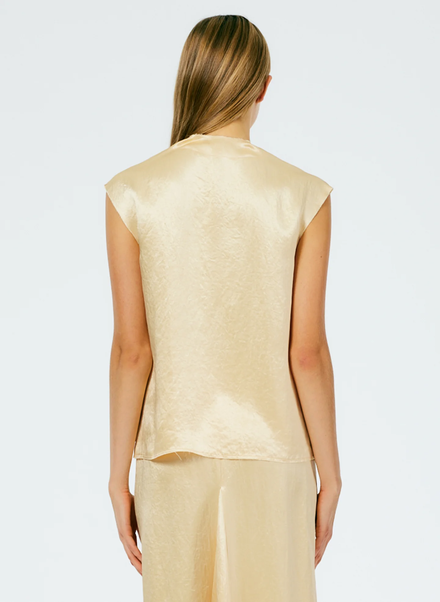 Sion Satin V-Neck Scarf Top - Image 6
