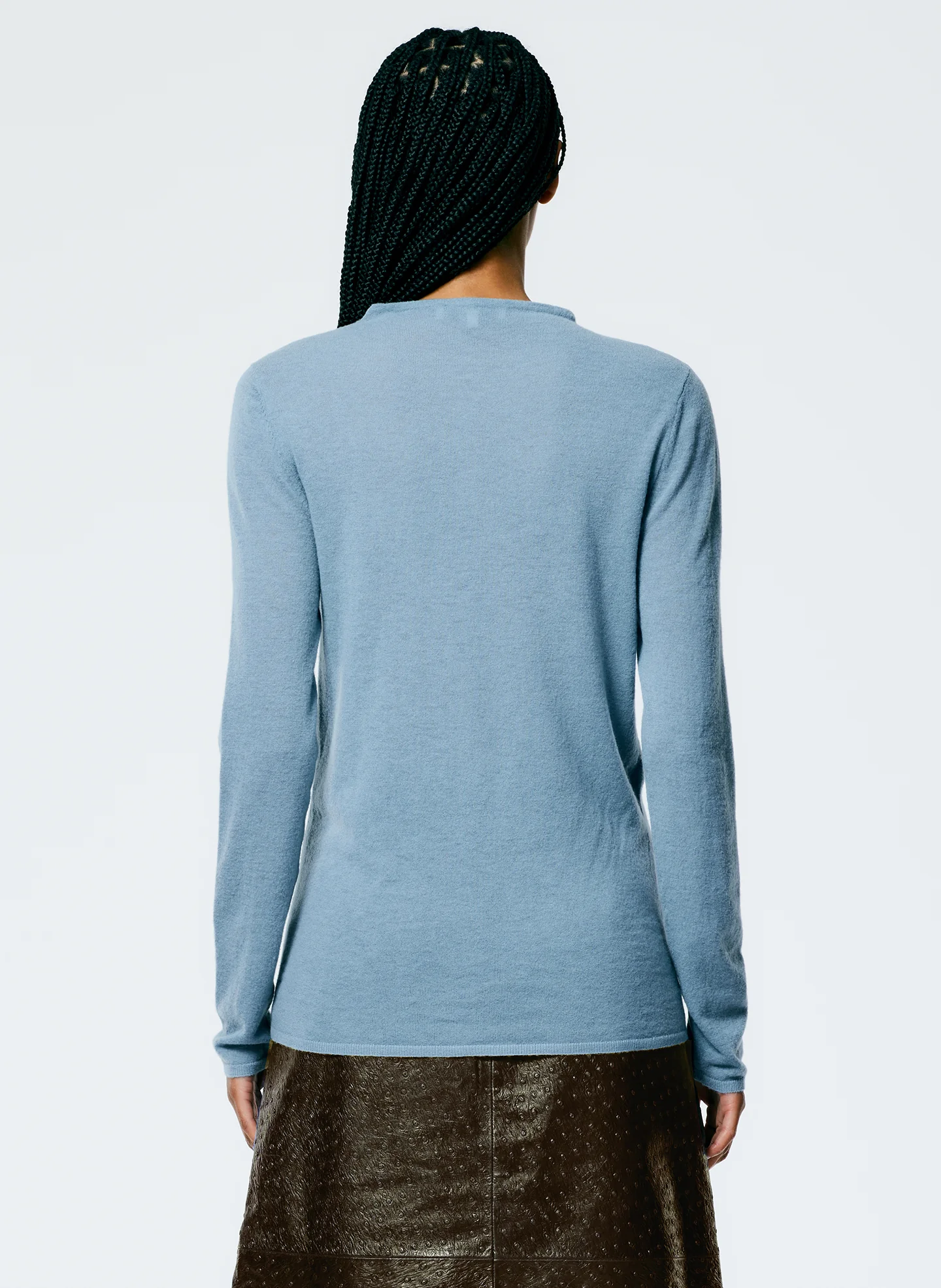 Skinlike Mercerized Wool Soft Sheer Pullover - Image 3