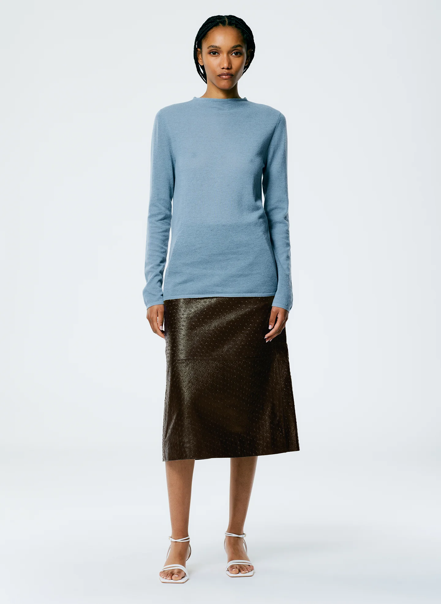Skinlike Mercerized Wool Soft Sheer Pullover - Image 4