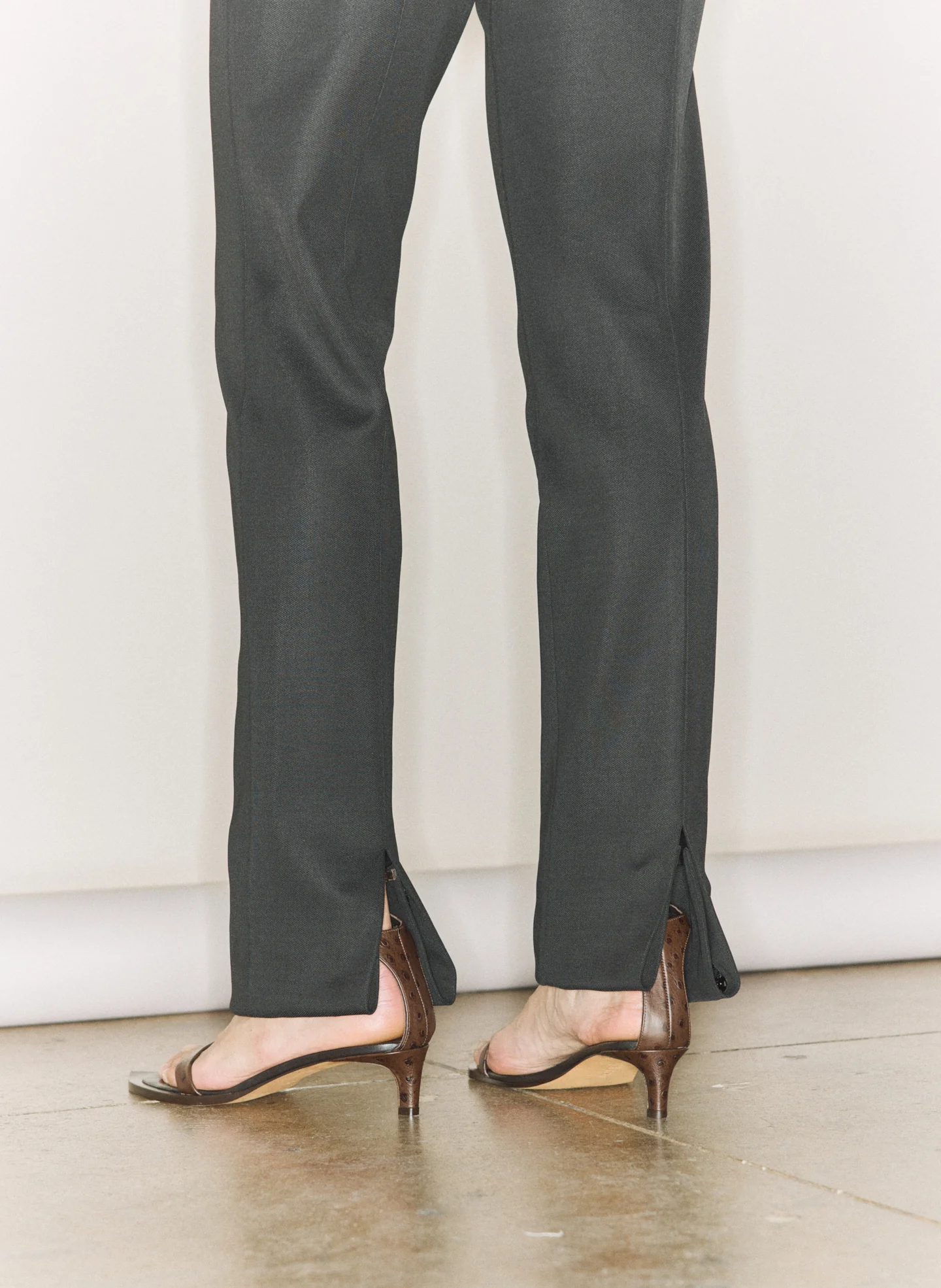 Spring Bonded Twill Elfie Trousers With Slits - Image 3