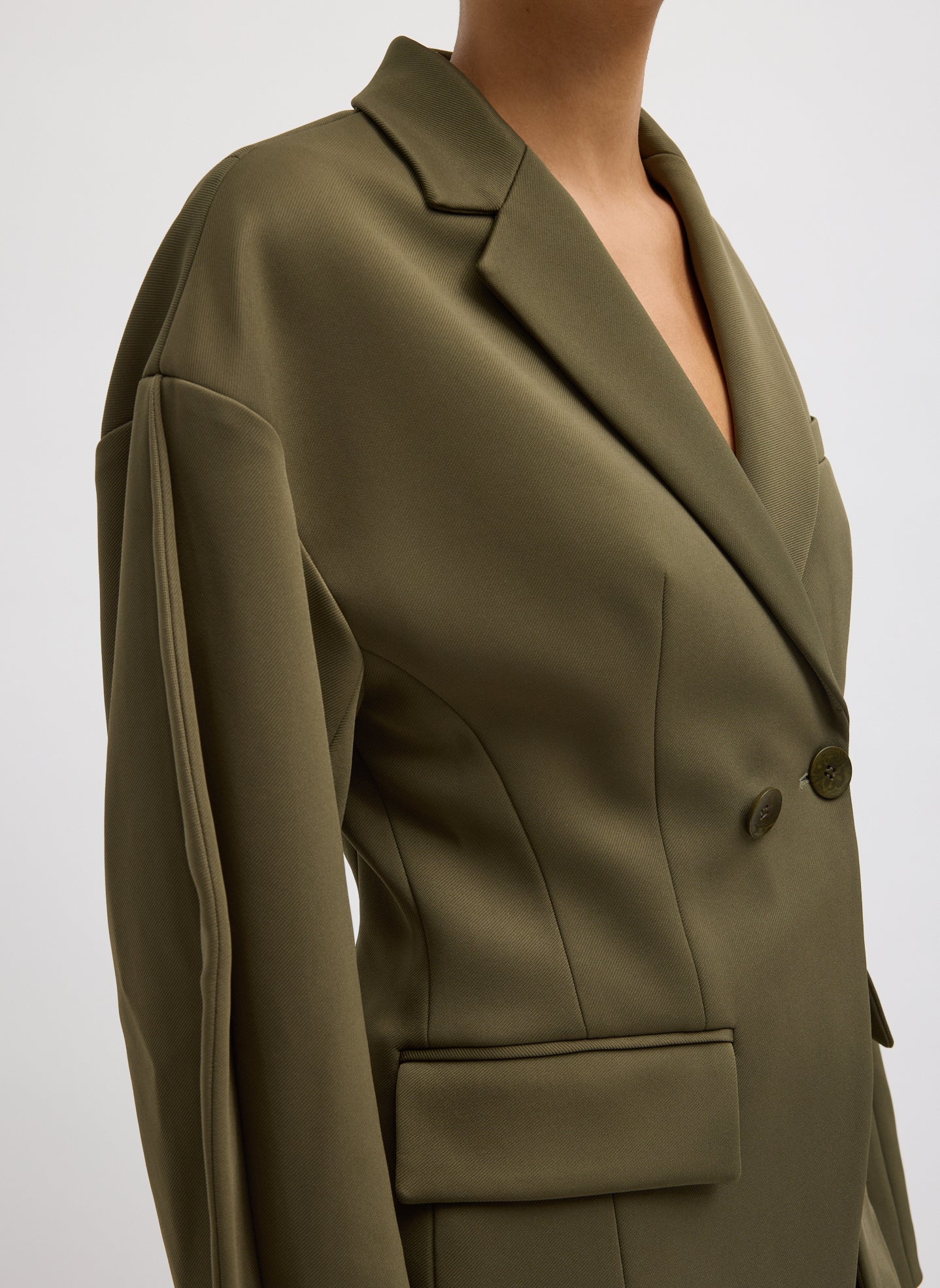 Spring Bonded Twill Sculpted Blazer - Image 6