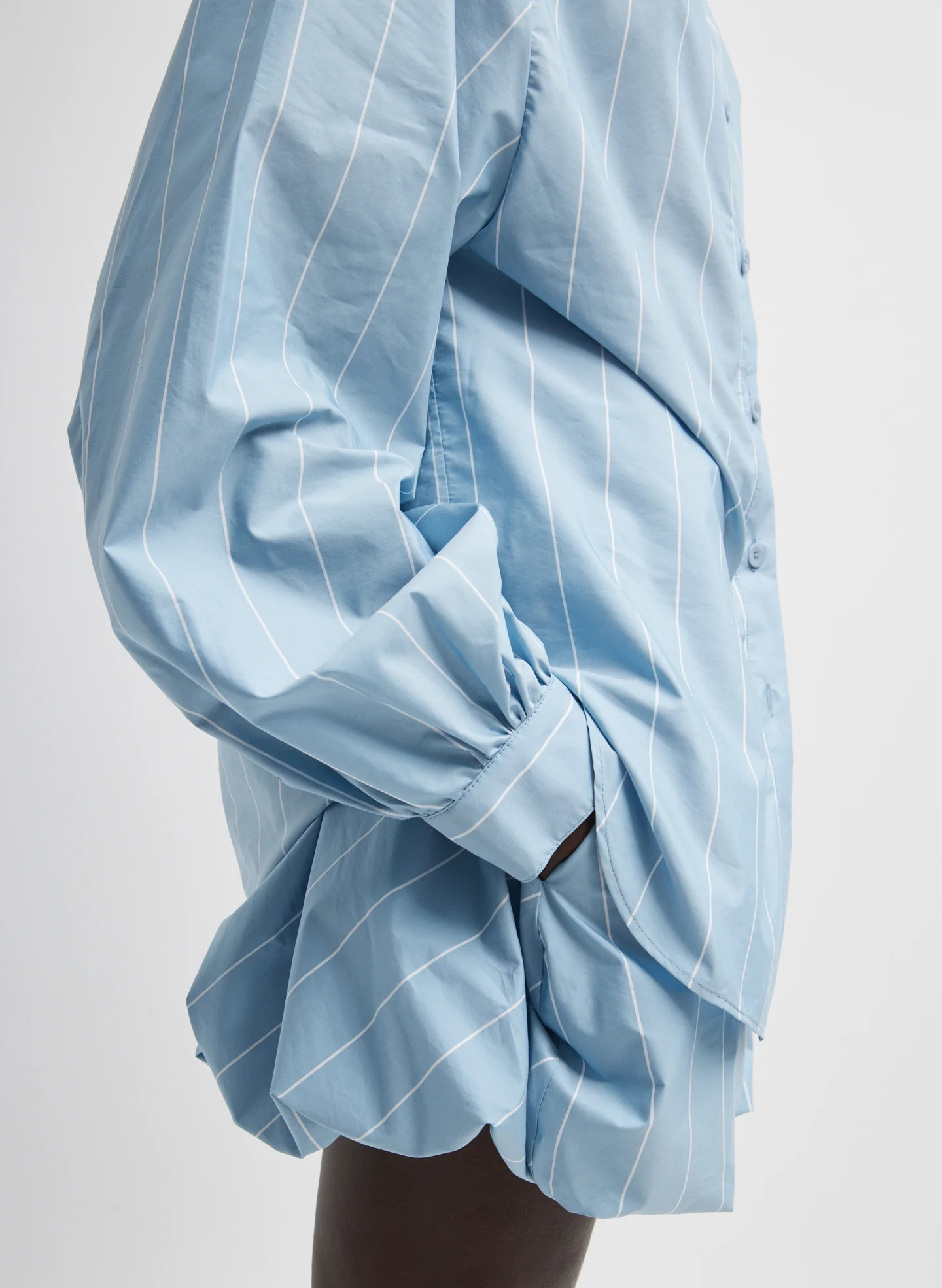 Striped Tech Poplin Raglan Tucked Shirt - Image 3