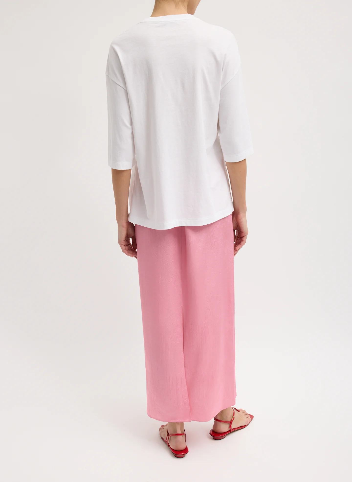 Summer Acetate Crinkle Maxi Slip Skirt - Image 5