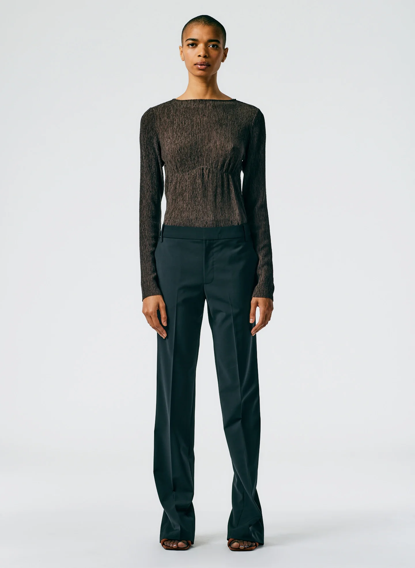 Tropical Wool Elfie Trouser with Slits - Petite - Image 3