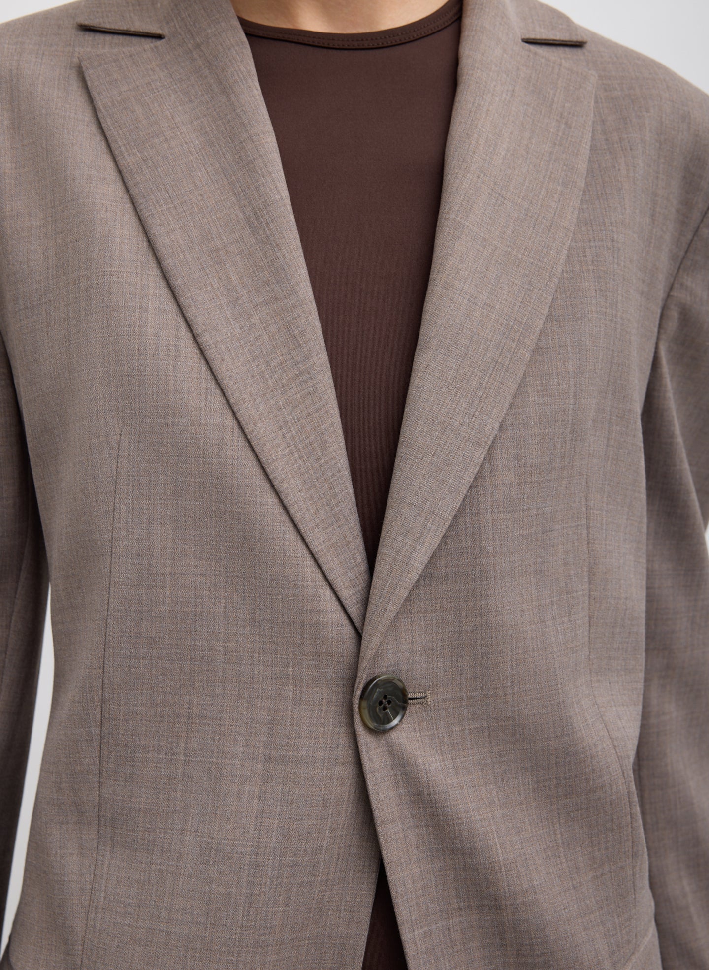 Tropical Wool Sculpted Blazer - Image 8
