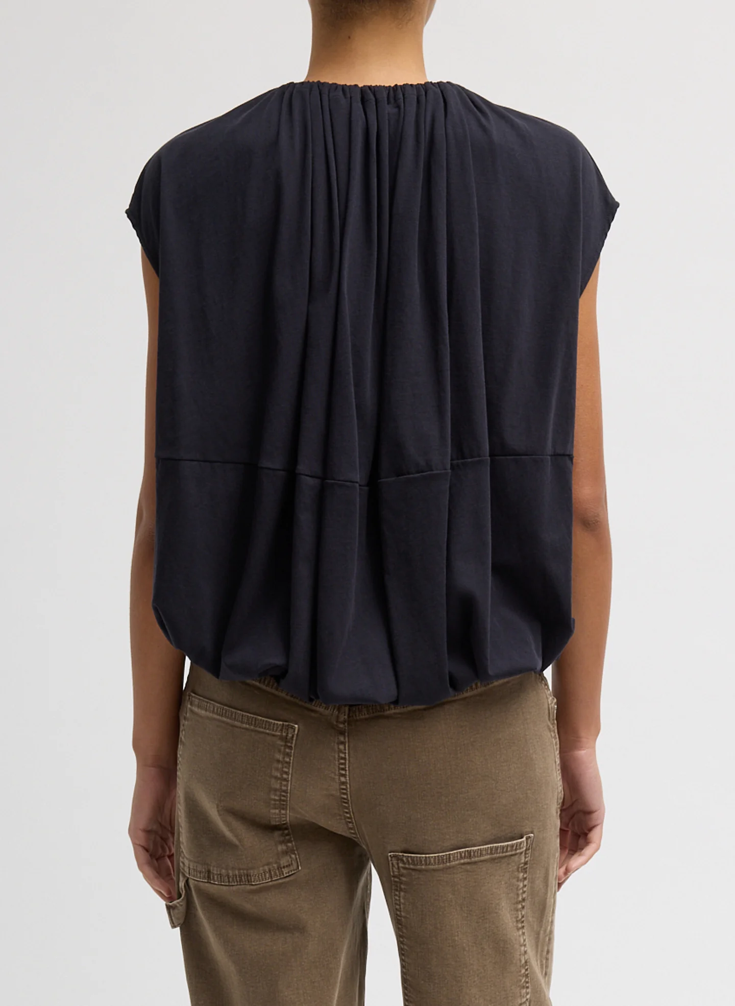 Shirred Neck Circular T-Shirt - Image 4