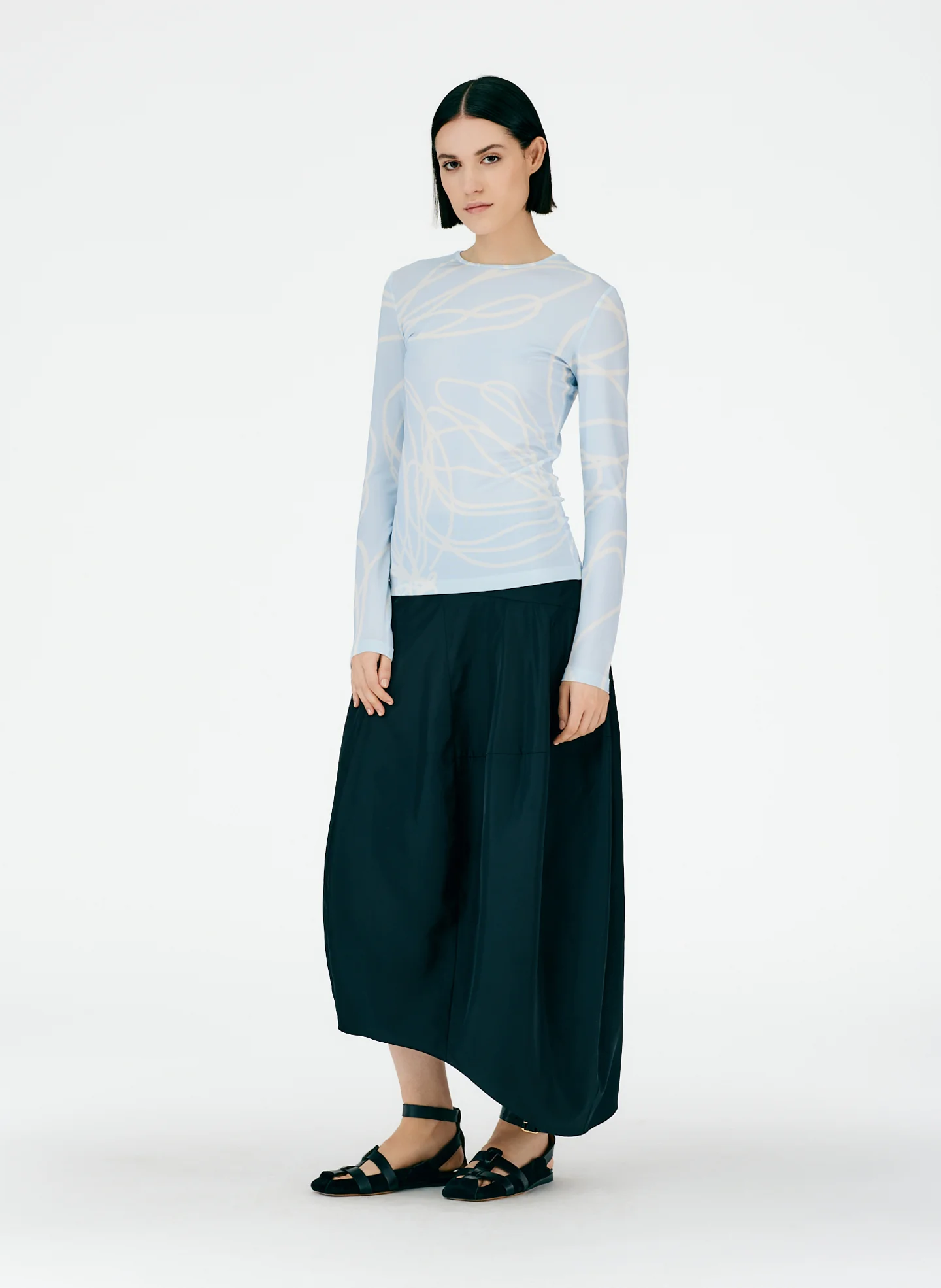 Tulipe All Over Jersey Fitted Long Sleeve T-Shirt - Image 3