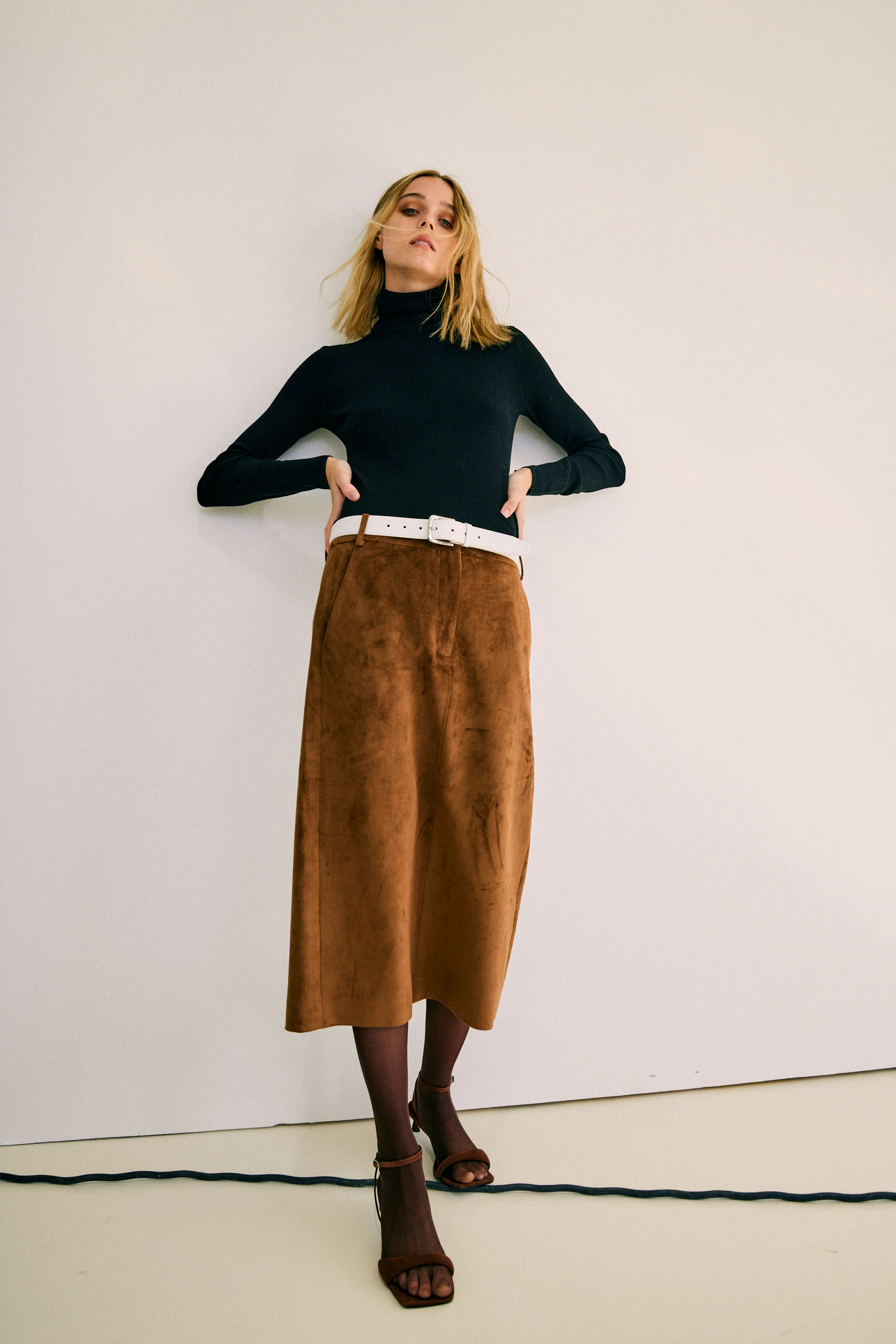 Ultrasuede Midi Trouser Skirt - Image 2