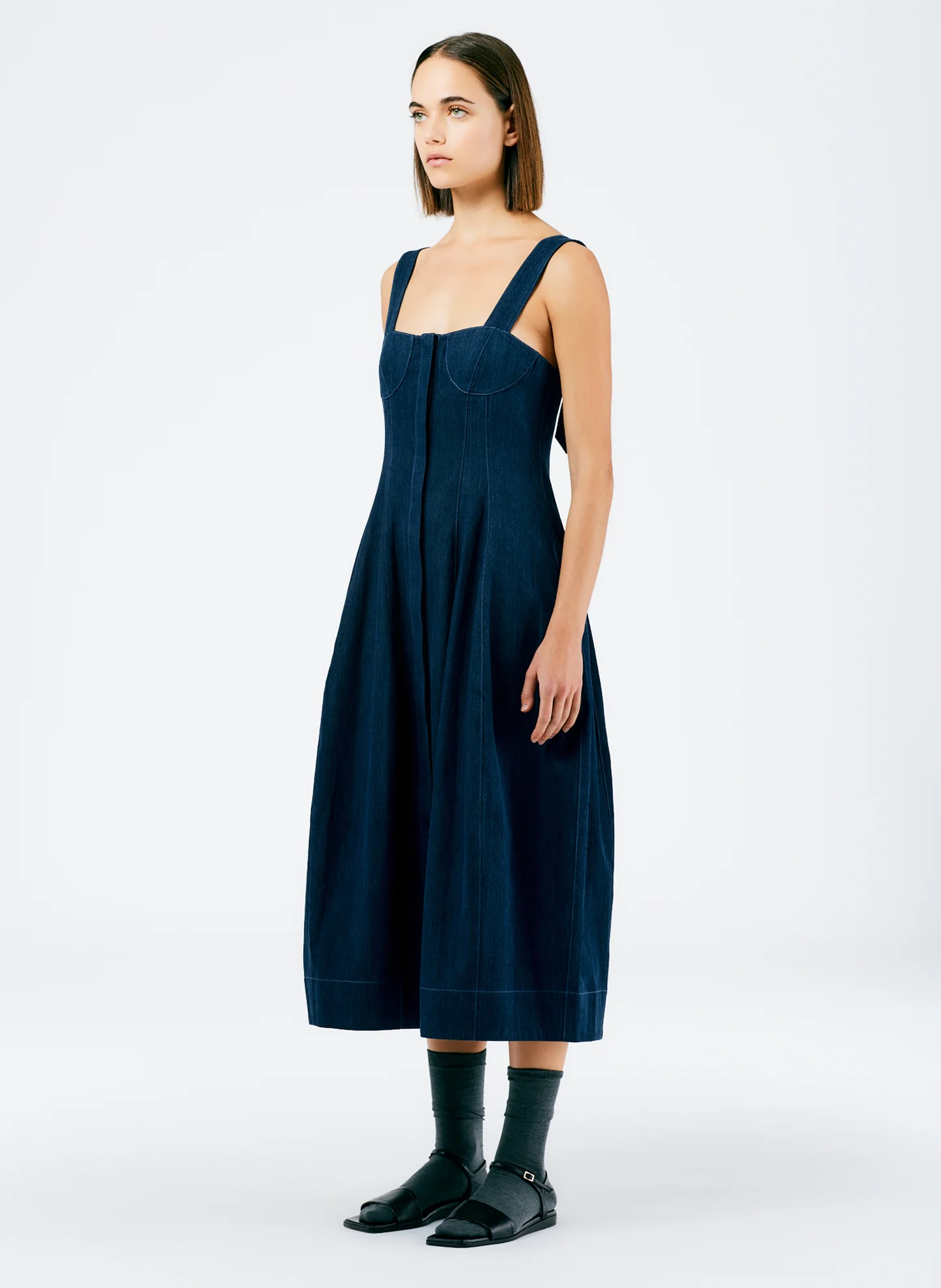 Enzyme Washed Summer Denim Dress - Image 3