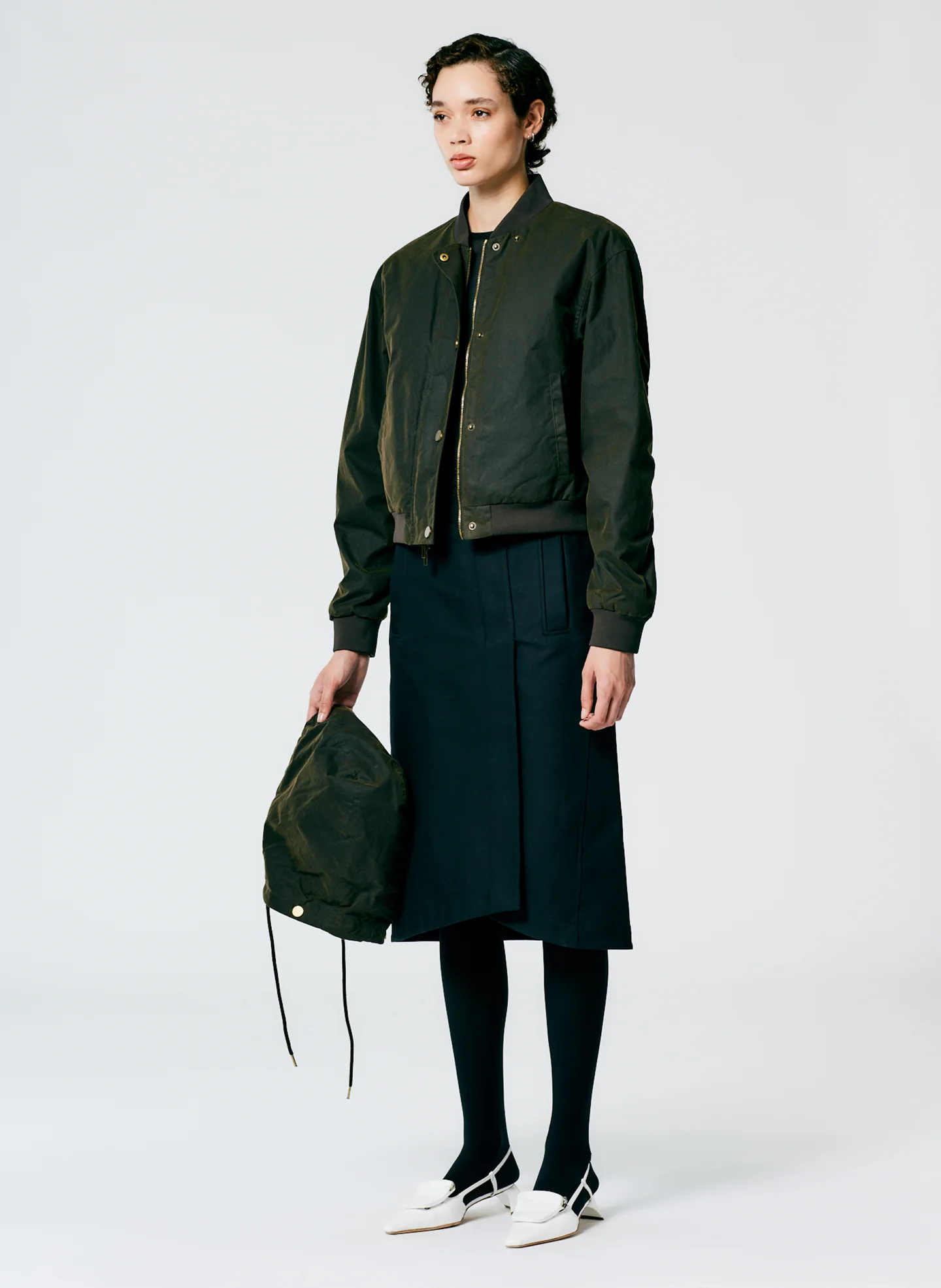 Waxed Cotton Bomber With Removable Hood - Image 5